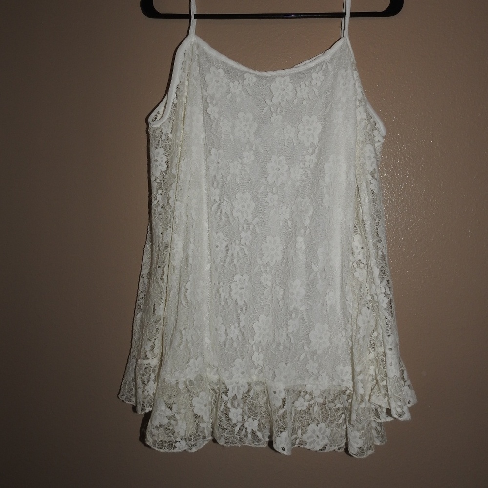 Lace off the shoulder shirt